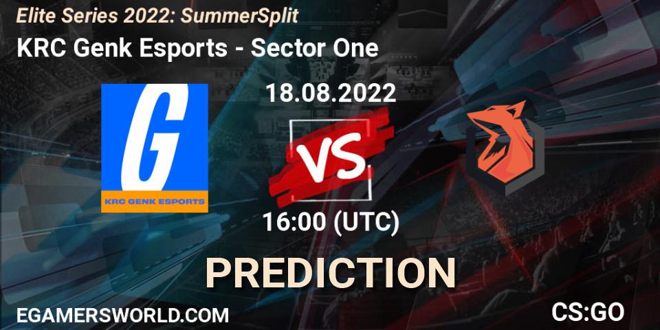 KRC Genk Esports vs Sector One: Betting TIp, Match Prediction. 18.08.22. CS2 (CS:GO), Elite Series 2022: Summer Split