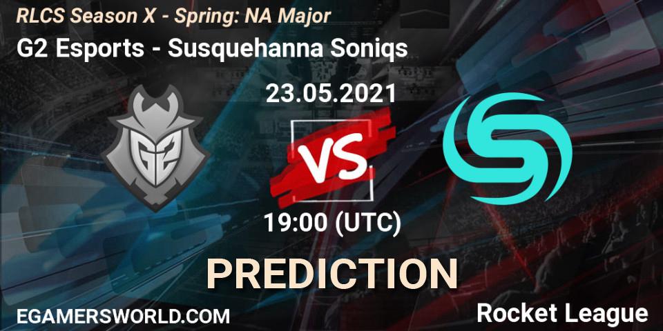 G2 Esports vs Susquehanna Soniqs: Betting TIp, Match Prediction. 23.05.2021 at 18:55. Rocket League, RLCS Season X - Spring: NA Major