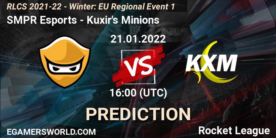 SMPR Esports vs Kuxir's Minions: Betting TIp, Match Prediction. 21.01.22. Rocket League, RLCS 2021-22 - Winter: EU Regional Event 1
