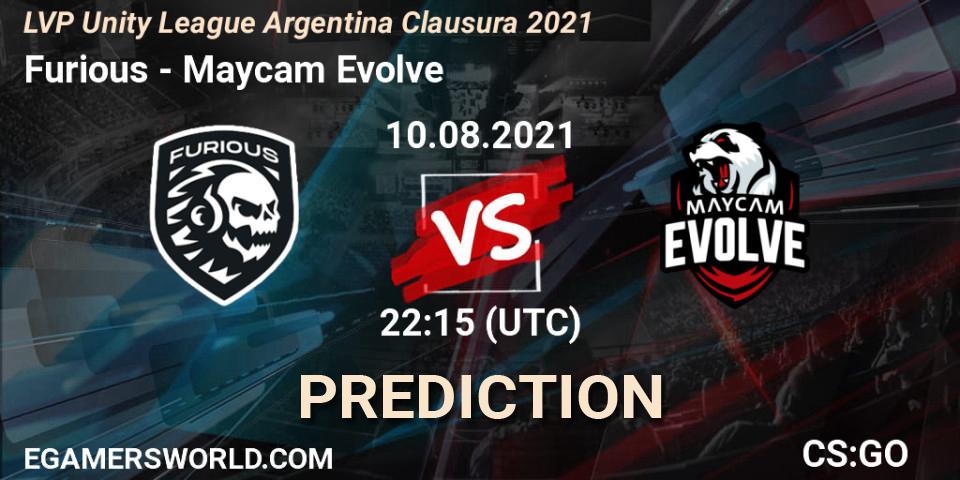 Furious vs Maycam Evolve: Betting TIp, Match Prediction. 10.08.21. CS2 (CS:GO), LVP Unity League Argentina Clausura 2021