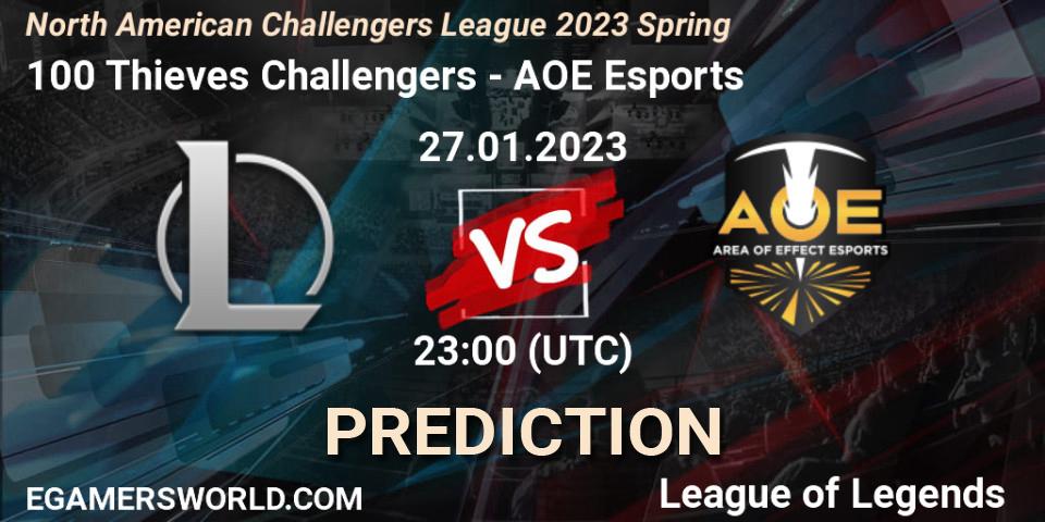 100 Thieves Challengers vs AOE Esports: Betting TIp, Match Prediction. 28.01.23. LoL, NACL 2023 Spring - Group Stage