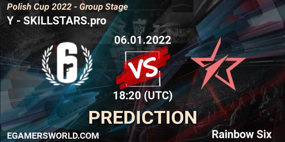 YŚ vs SKILLSTARS.pro: Betting TIp, Match Prediction. 06.01.2022 at 18:20. Rainbow Six, Polish Cup 2022 - Group Stage