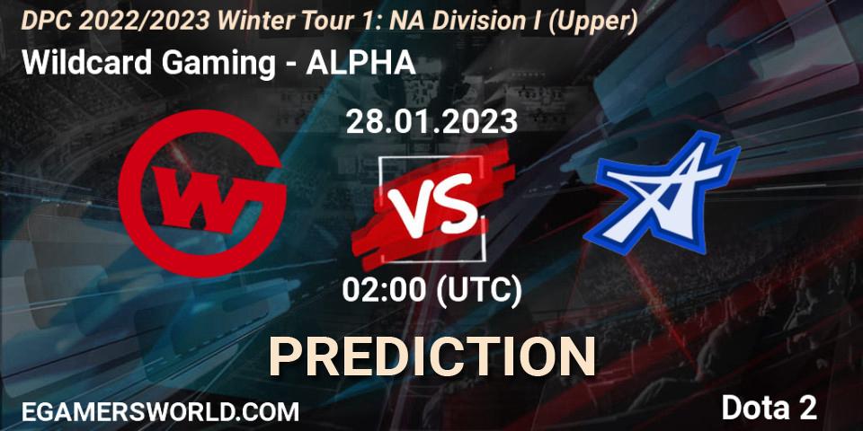 Wildcard Gaming vs ALPHA: Betting TIp, Match Prediction. 28.01.23. Dota 2, DPC 2022/2023 Winter Tour 1: NA Division I (Upper)