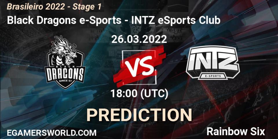 Black Dragons e-Sports vs INTZ eSports Club: Betting TIp, Match Prediction. 26.03.22. Rainbow Six, Brasileirão 2022 - Stage 1