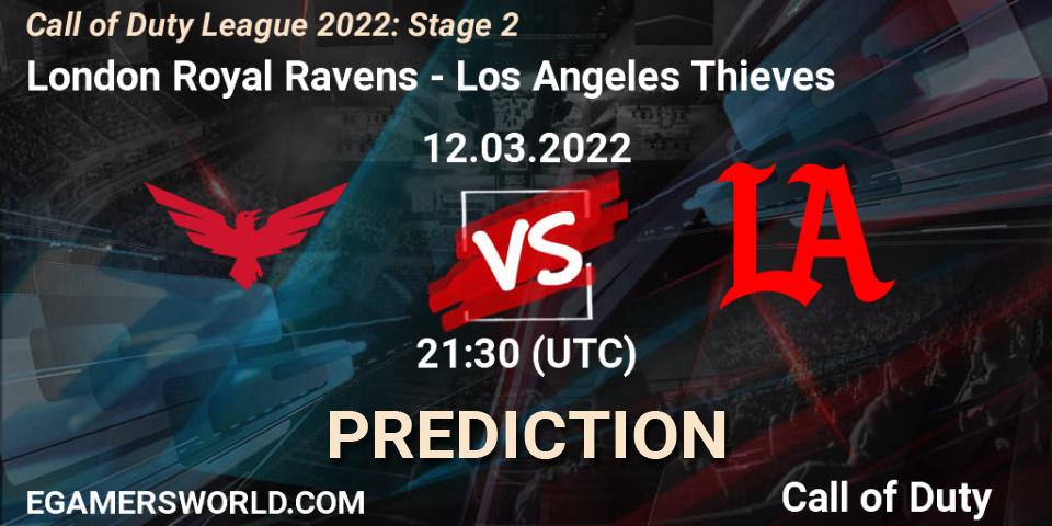 London Royal Ravens vs Los Angeles Thieves: Betting TIp, Match Prediction. 12.03.2022 at 21:30. Call of Duty, Call of Duty League 2022: Stage 2