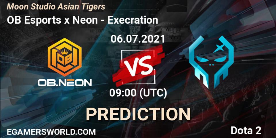 OB Esports x Neon vs Execration: Betting TIp, Match Prediction. 06.07.2021 at 09:44. Dota 2, Moon Studio Asian Tigers