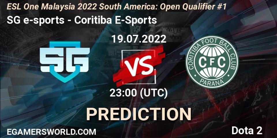 SG e-sports vs Coritiba E-Sports: Betting TIp, Match Prediction. 19.07.22. Dota 2, ESL One Malaysia 2022 South America: Open Qualifier #1