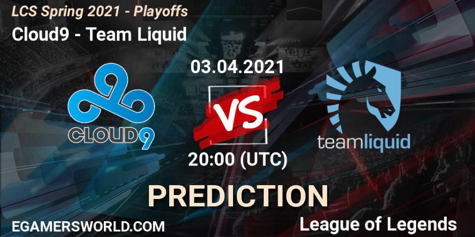 Cloud9 vs Team Liquid: Betting TIp, Match Prediction. 03.04.2021 at 20:00. LoL, LCS Spring 2021 - Playoffs