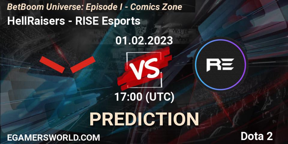 HellRaisers vs RISE Esports: Betting TIp, Match Prediction. 01.02.23. Dota 2, BetBoom Universe: Episode I - Comics Zone