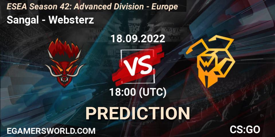 Sangal vs Websterz: Betting TIp, Match Prediction. 18.09.22. CS2 (CS:GO), ESEA Season 42: Advanced Division - Europe