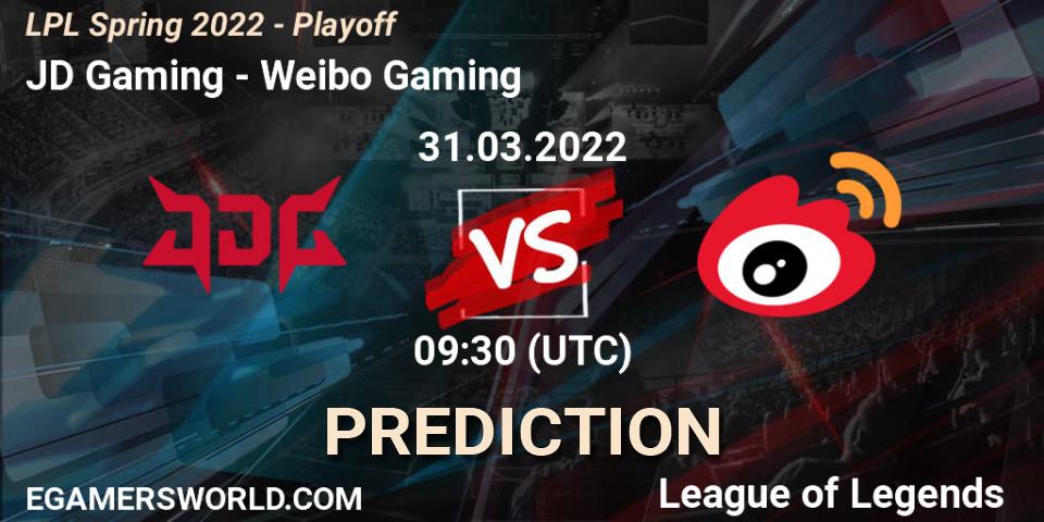 JD Gaming vs Weibo Gaming: Betting TIp, Match Prediction. 31.03.22. LoL, LPL Spring 2022 - Playoff