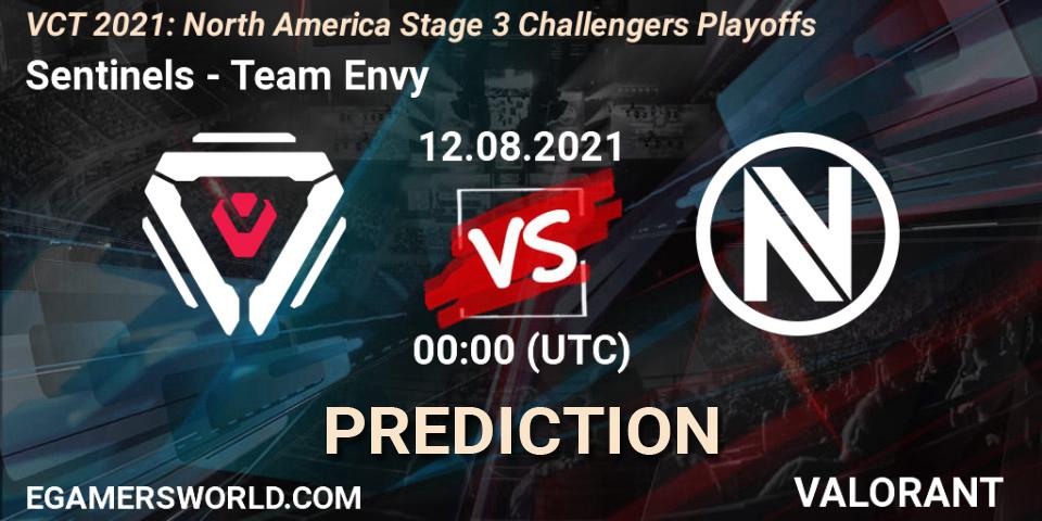Sentinels vs Team Envy: Betting TIp, Match Prediction. 12.08.2021 at 00:00. VALORANT, VCT 2021: North America Stage 3 Challengers Playoffs