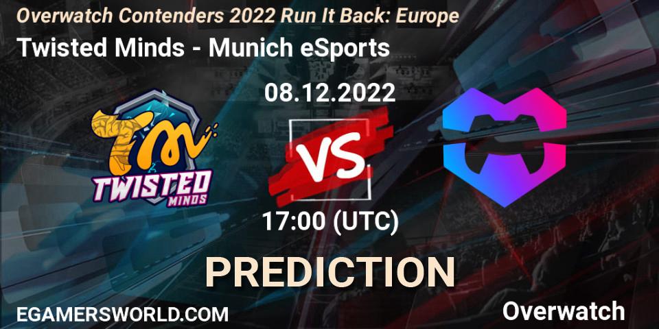 Twisted Minds vs Munich eSports: Betting TIp, Match Prediction. 08.12.2022 at 17:00. Overwatch, Overwatch Contenders 2022 Run It Back: Europe