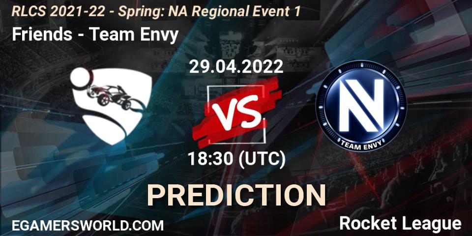 Friends vs Team Envy: Betting TIp, Match Prediction. 29.04.22. Rocket League, RLCS 2021-22 - Spring: NA Regional Event 1