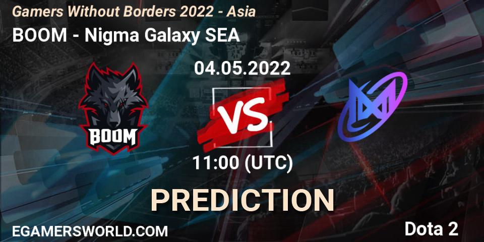 BOOM vs Nigma Galaxy SEA: Betting TIp, Match Prediction. 04.05.2022 at 11:01. Dota 2, Gamers Without Borders 2022 - Asia
