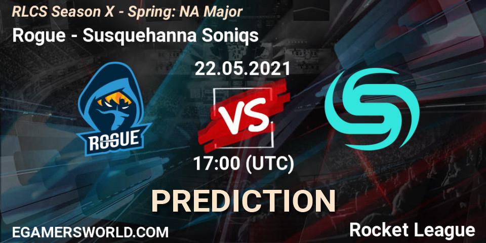 Rogue vs Susquehanna Soniqs: Betting TIp, Match Prediction. 22.05.2021 at 17:00. Rocket League, RLCS Season X - Spring: NA Major