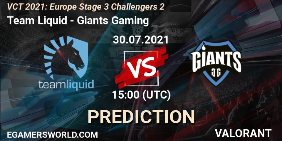 Team Liquid vs Giants Gaming: Betting TIp, Match Prediction. 30.07.21. VALORANT, VCT 2021: Europe Stage 3 Challengers 2