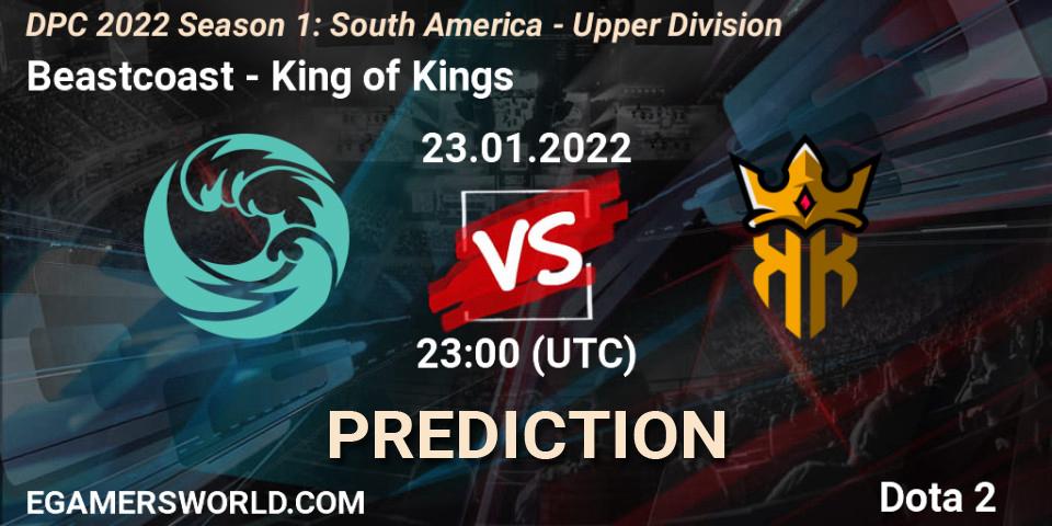 Beastcoast vs King of Kings: Betting TIp, Match Prediction. 23.01.2022 at 23:41. Dota 2, DPC 2022 Season 1: South America - Upper Division