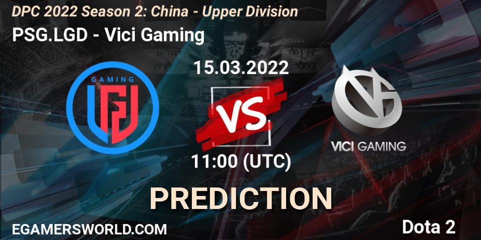 PSG.LGD vs Vici Gaming: Betting TIp, Match Prediction. 15.03.22. Dota 2, DPC 2021/2022 Tour 2 (Season 2): China Division I (Upper)