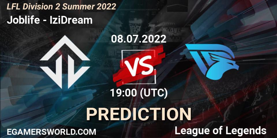 Joblife vs IziDream: Betting TIp, Match Prediction. 08.07.2022 at 19:00. LoL, LFL Division 2 Summer 2022