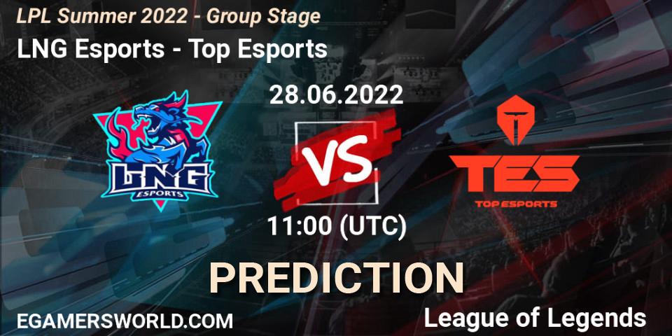 LNG Esports vs Top Esports: Betting TIp, Match Prediction. 28.06.22. LoL, LPL Summer 2022 - Group Stage