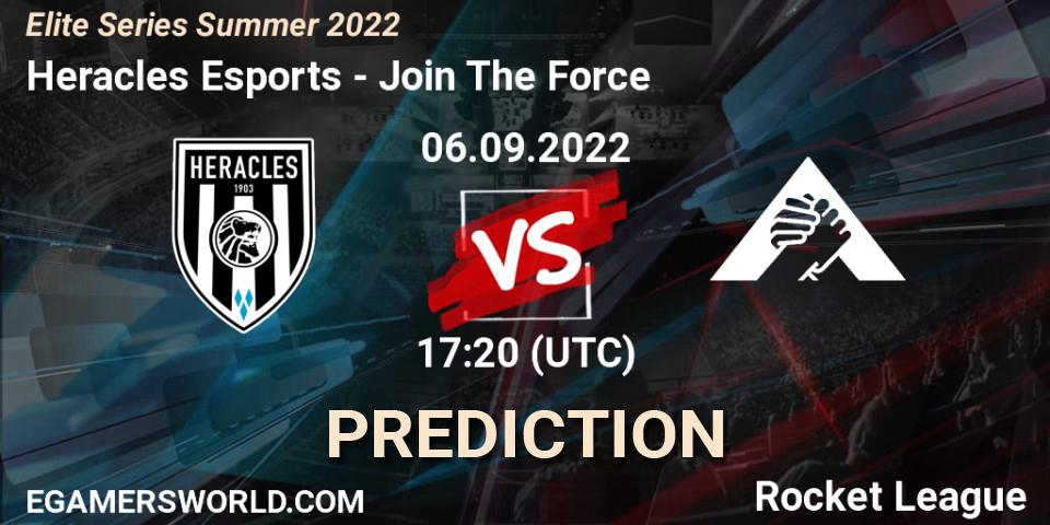 Heracles Esports vs Join The Force: Betting TIp, Match Prediction. 06.09.2022 at 17:20. Rocket League, Elite Series Summer 2022
