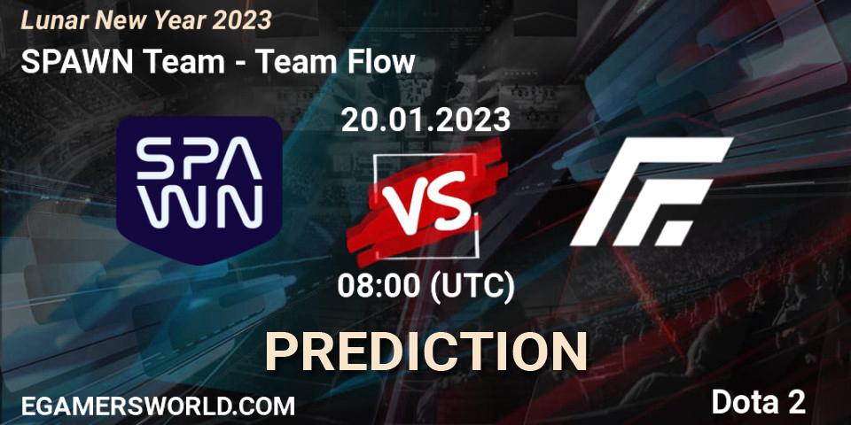 SPAWN Team vs Team Flow: Betting TIp, Match Prediction. 20.01.2023 at 08:03. Dota 2, Lunar New Year 2023