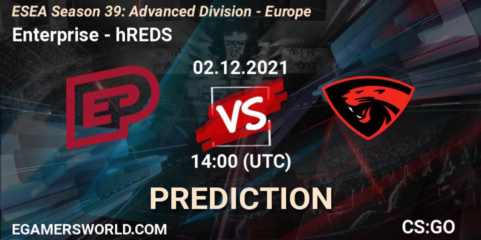 Enterprise vs hREDS: Betting TIp, Match Prediction. 02.12.21. CS2 (CS:GO), ESEA Season 39: Advanced Division - Europe