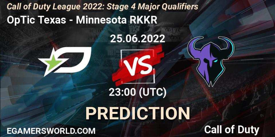OpTic Texas vs Minnesota RØKKR: Betting TIp, Match Prediction. 25.06.22. Call of Duty, Call of Duty League 2022: Stage 4