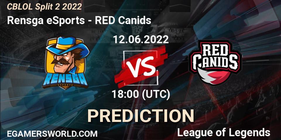 Rensga eSports vs RED Canids: Betting TIp, Match Prediction. 12.06.22. LoL, CBLOL Split 2 2022