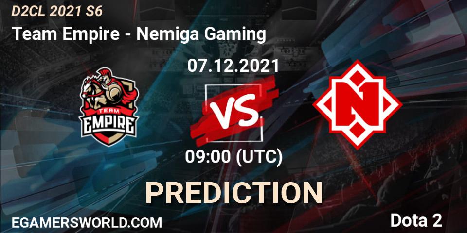 Team Empire vs Nemiga Gaming: Betting TIp, Match Prediction. 07.12.21. Dota 2, Dota 2 Champions League 2021 Season 6