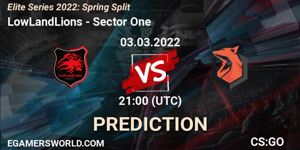 LowLandLions vs Sector One: Betting TIp, Match Prediction. 03.03.22. CS2 (CS:GO), Elite Series 2022: Spring Split