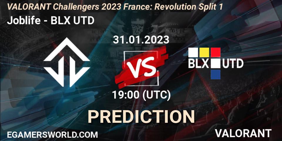 Joblife vs BLX UTD: Betting TIp, Match Prediction. 31.01.23. VALORANT, VALORANT Challengers 2023 France: Revolution Split 1