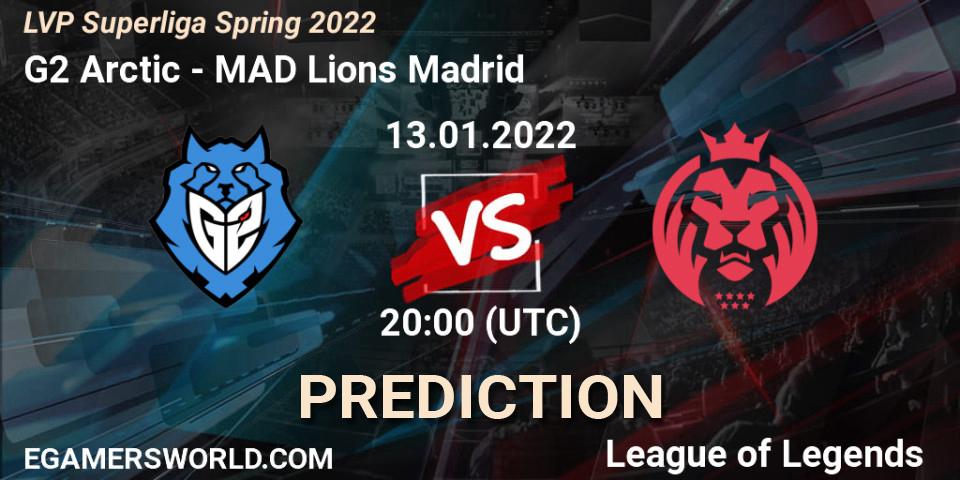 G2 Arctic vs MAD Lions Madrid: Betting TIp, Match Prediction. 13.01.2022 at 20:00. LoL, LVP Superliga Spring 2022