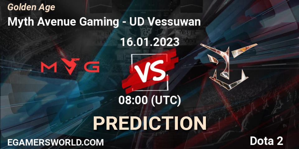 Myth Avenue Gaming vs UD Vessuwan: Betting TIp, Match Prediction. 16.01.23. Dota 2, Golden Age