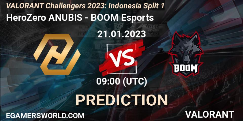 HeroZero ANUBIS vs BOOM Esports: Betting TIp, Match Prediction. 21.01.23. VALORANT, VALORANT Challengers 2023: Indonesia Split 1