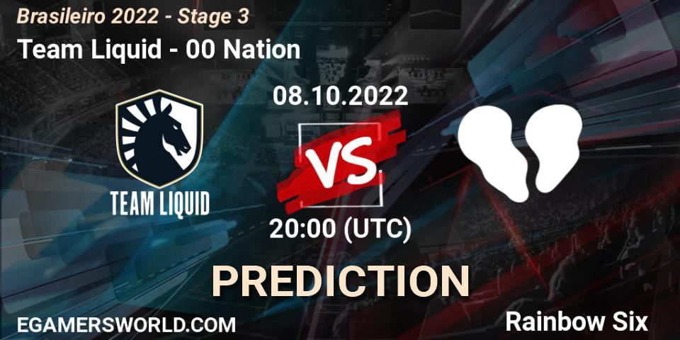 Team Liquid vs 00 Nation: Betting TIp, Match Prediction. 08.10.22. Rainbow Six, Brasileirão 2022 - Stage 3