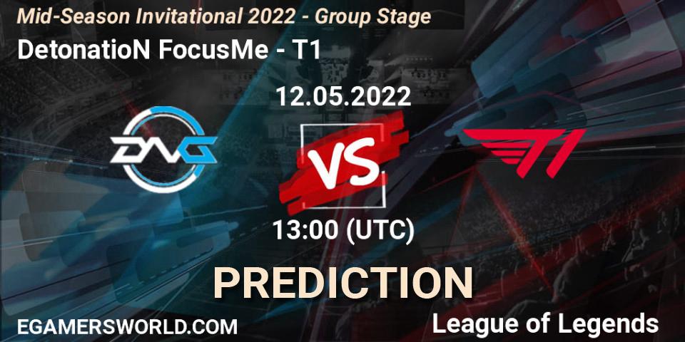DetonatioN FocusMe vs T1: Betting TIp, Match Prediction. 15.05.22. LoL, Mid-Season Invitational 2022 - Group Stage