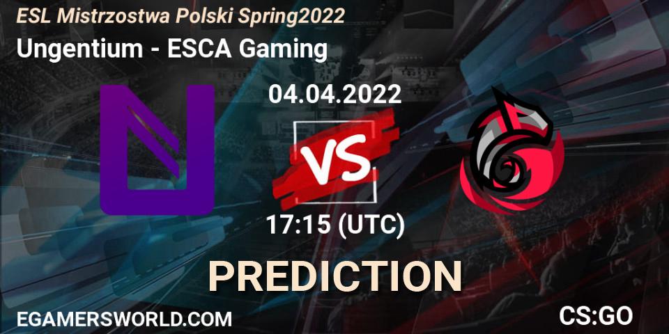 Ungentium vs ESCA Gaming: Betting TIp, Match Prediction. 04.04.22. CS2 (CS:GO), ESL Mistrzostwa Polski Spring 2022