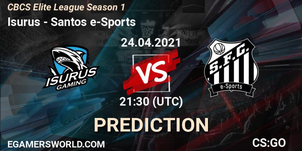 Isurus vs Santos e-Sports: Betting TIp, Match Prediction. 24.04.21. CS2 (CS:GO), CBCS Elite League Season 1