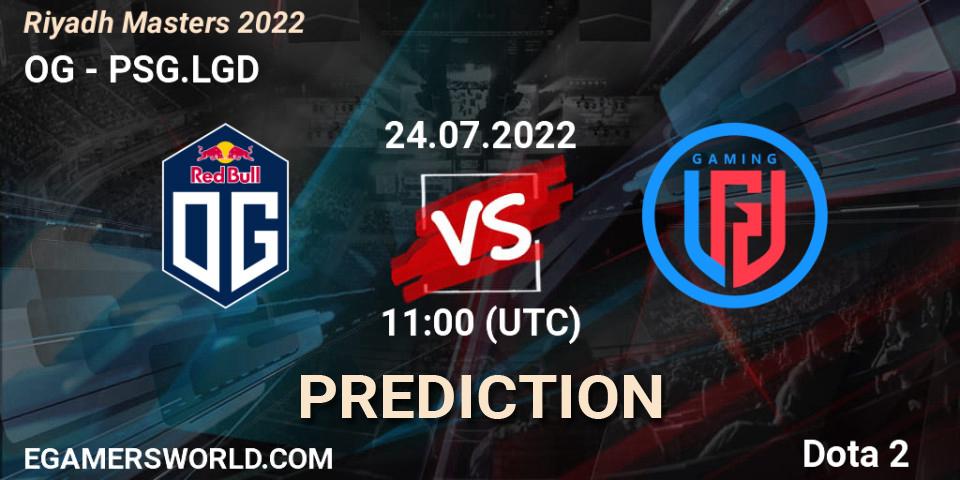 OG vs PSG.LGD: Betting TIp, Match Prediction. 24.07.22. Dota 2, Riyadh Masters 2022