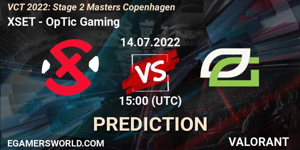 XSET vs OpTic Gaming: Betting TIp, Match Prediction. 15.07.2022 at 18:50. VALORANT, VCT 2022: Stage 2 Masters Copenhagen