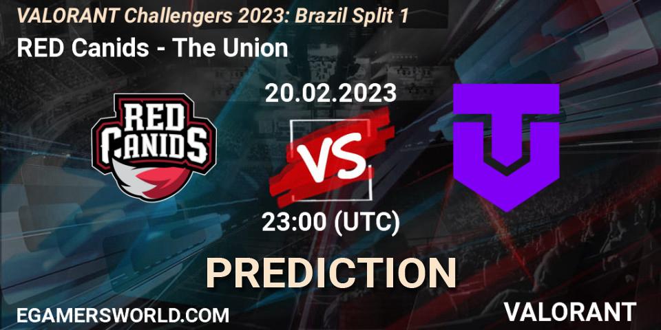 RED Canids vs The Union: Betting TIp, Match Prediction. 21.02.2023 at 23:00. VALORANT, VALORANT Challengers 2023: Brazil Split 1