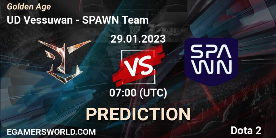 UD Vessuwan vs SPAWN Team: Betting TIp, Match Prediction. 29.01.23. Dota 2, Golden Age