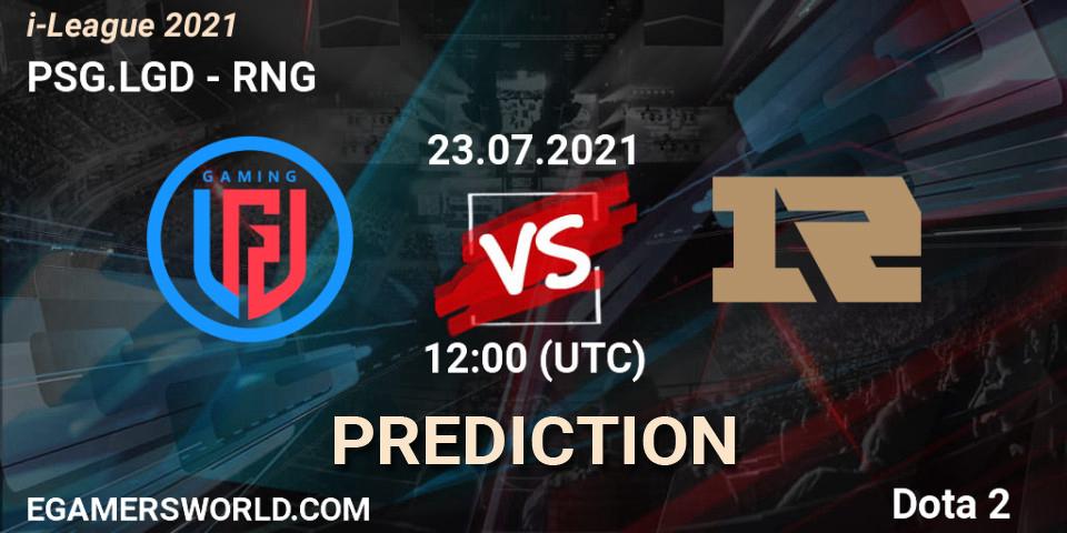 PSG.LGD vs RNG: Betting TIp, Match Prediction. 23.07.21. Dota 2, i-League 2021 Season 1