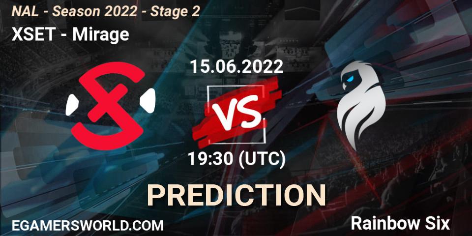 XSET vs Mirage: Betting TIp, Match Prediction. 15.06.2022 at 19:30. Rainbow Six, NAL - Season 2022 - Stage 2