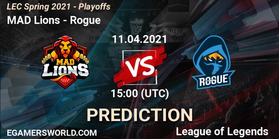 MAD Lions vs Rogue: Betting TIp, Match Prediction. 11.04.21. LoL, LEC Spring 2021 - Playoffs