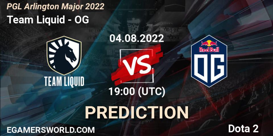 Team Liquid vs OG: Betting TIp, Match Prediction. 04.08.2022 at 20:15. Dota 2, PGL Arlington Major 2022 - Group Stage