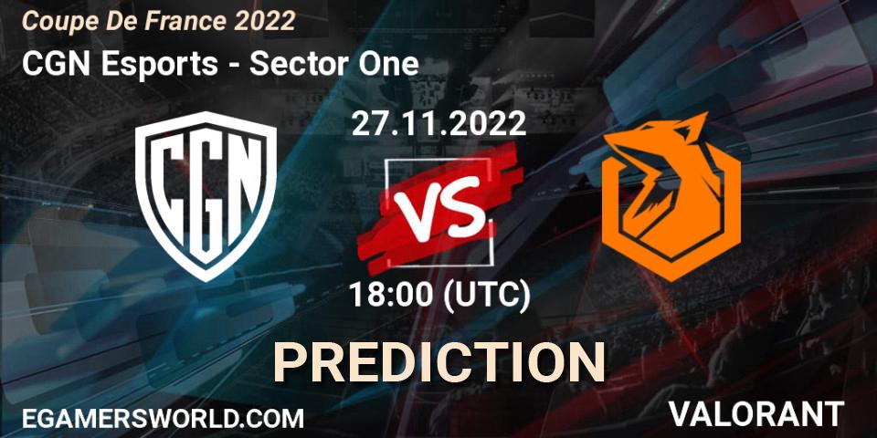 CGN Esports vs Sector One: Betting TIp, Match Prediction. 27.11.22. VALORANT, Coupe De France 2022