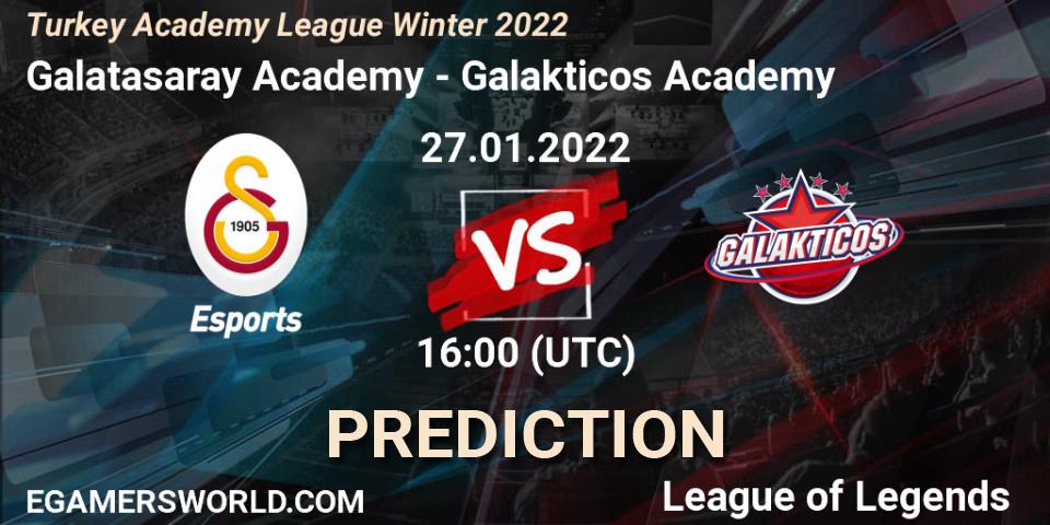 Galatasaray Academy vs Galakticos Academy: Betting TIp, Match Prediction. 27.01.22. LoL, Turkey Academy League Winter 2022